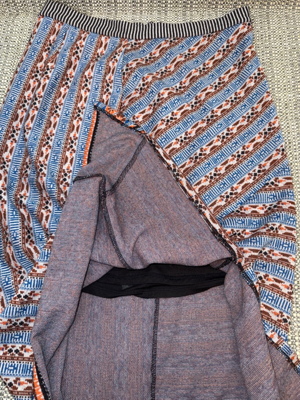 Akemi + Kin Anthropologie Women's Striped Splendor Patterned Midi Skirt Size M - Picture 8 of 13